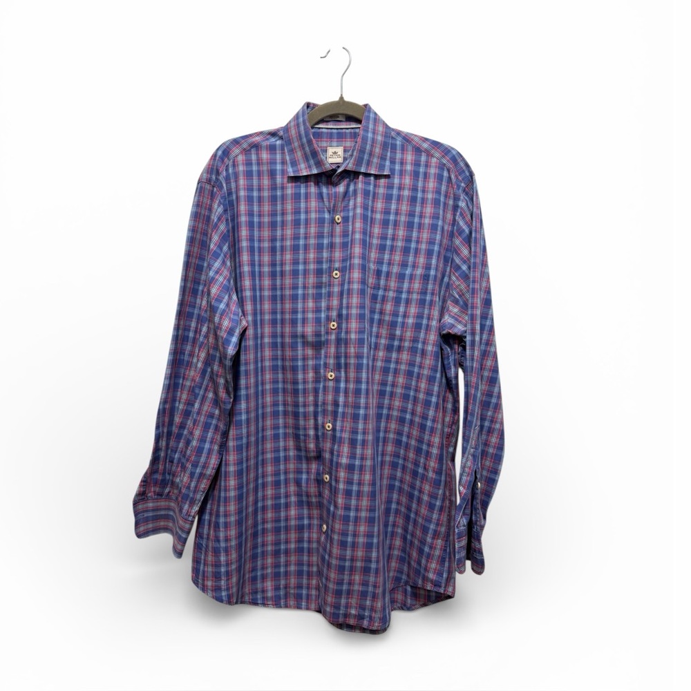 Peter Millar Men's Button Down‎ Dress Shirt Plaid Size Large